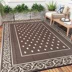 Pauwer Waterproof Outdoor Rug 8x10, Reversible Plastic Straw Patio Camping Rug - Image 8