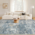 Nakagishi 9x12 Area Rugs Living Room: Washable Abstract Large Neutral Soft Rug - Image 4