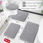 OLANLY Large Bathroom Rugs 40x24, Extra Soft Absorbent Chenille Bath Rugs - Image 2