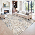 9x12 Washable Living Room Rug – Neutral Modern Abstract Large Area Rugs by ZHXXUJ