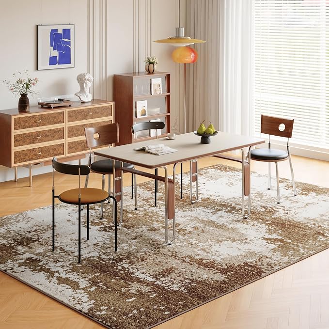 Brown Washable Rug 6x9 Area Rugs - Image 3