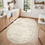 Soalmost Small Oval 3x5 Rug for Entryway, Machine Washable Area Rug for Kitchen - Image 3