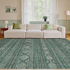 Nakagishi Area Rugs 9x12 Living Room: Washable Boho Large Neutral Modern Soft - Image 4