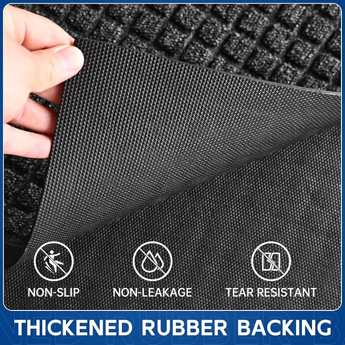 Durable Front Door Mat, Non-Slip Rubber Backing, Stain and Fade Resistant - Image 3