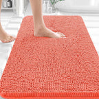 OLANLY Bathroom Rugs 35x24, Extra Soft Absorbent Chenille Bath Rugs, Rubber by OLANLY