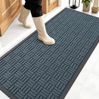 OLANLY Front Door Mat Outside Entrance 59x23, Heavy Duty Sturdy Natural Rubber by OLANLY