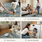 GENIMO Floral Washable Runner Rug 2’6” x 10’, Non-Slip Long Hallway Carpet - Image 7