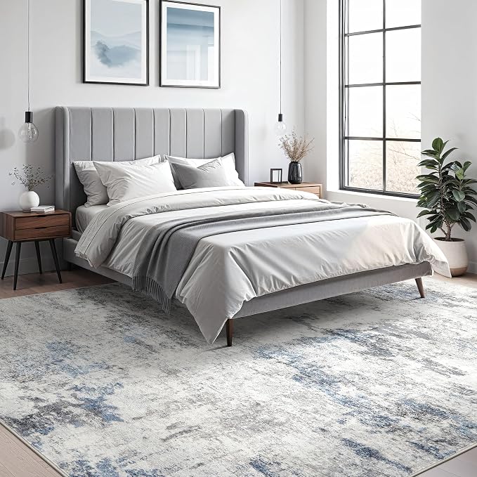 DMOYEST 7x9 Area Rugs for Living Room, Washable Large Abstract Rug, Non Slip - Image 4