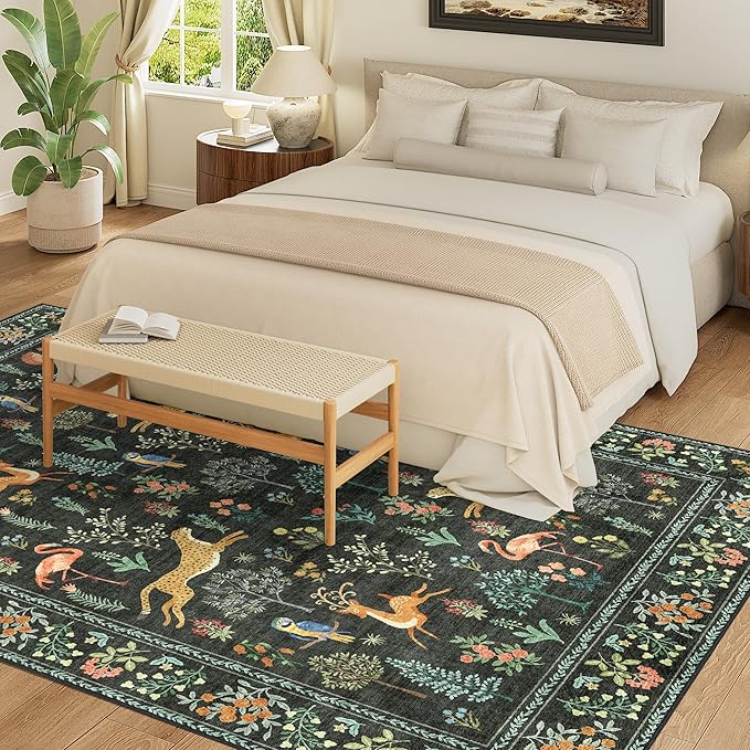 DUKINO 6x9 Rug, Washable Animal Living Room Rug - Image 4