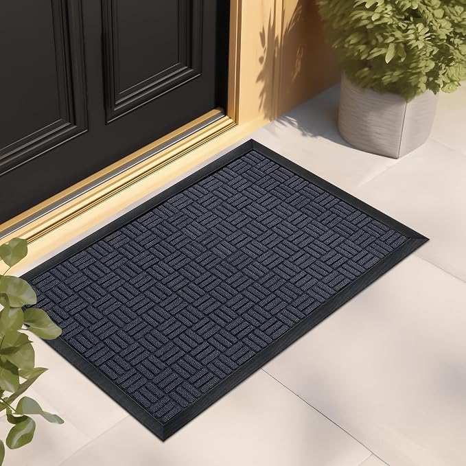 Mibao Front Door Mat Outdoor Entrance, 29.5" x 17" Heavy Duty Welcome Mat by Mibao