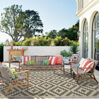 SAND MINE 6 x 9 Ft Reversible Mats, Plastic Straw Rug, Modern Area Rug - Image 6