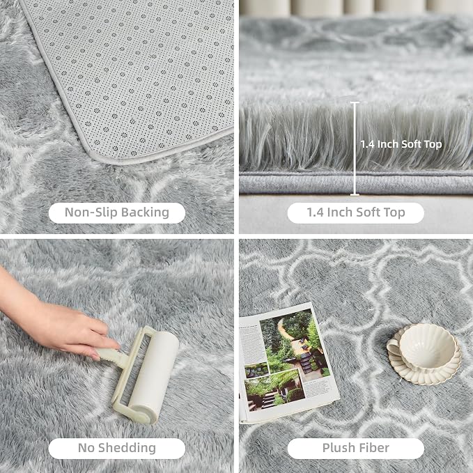Litanika 5x8 Geometric Shag Area Rug - Image 5