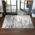 Abstract 2x4 Entryway Area Rugs: Washable Water Resistant Kitchen Rug Non-Slip by HYHAOYUNLAI