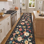 DUKINO 2.6x14 Kitchen Runner Rug, Lightweight Floral Washable Rug - Image 6