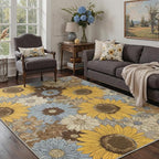 GENIMO Indoor Outdoor Area Rug 5'x7', Machine Washable Rugs - Image 2