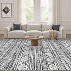 Nakagishi Area Rug Living Room Rugs: 7X9 Machine Washable Boho Large Neutral - Image 4