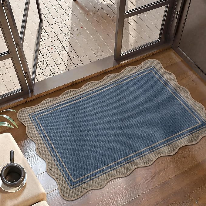 Easy Jute Kitchen Rug 2x3 Front Door Mat Washable Non Slip Entryway Rug - Image 9