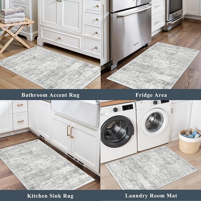 Washable Rug 2x3 for Entryway, Small Non-Slip Kitchen Throw Mat for Sink - Image 3