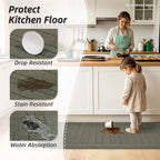 BEQHAUSE 24x60 Inch Kitchen Rugs Non-Slip Washable Kitchen Mats - Image 3
