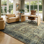 Lessymo Washable Area Rug for Living Room, 8x10 Dark Brow Large Rugs - Image 9