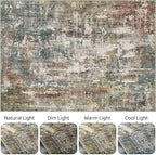6x9 Area Rug Washable Rugs: Living Room Large Abstract Modern Soft Stain - Image 9