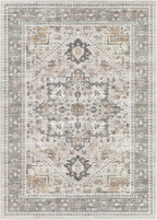 10x12 Vintage Area Rug: Washable Neutral Soft Non Slip Thin Large Floor Carpet - Image 9