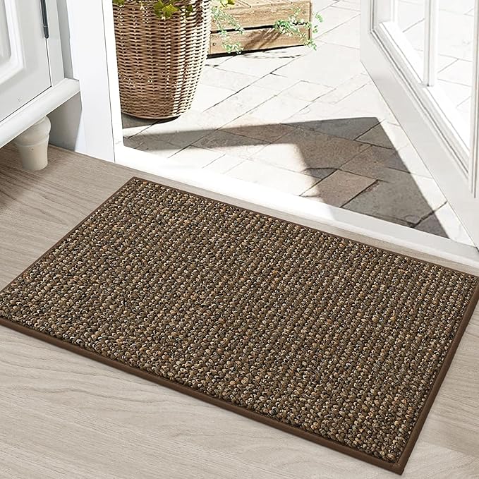 BEQHAUSE Dirt Trapper Door Mat 20" x 32", Non-Slip Washable Doormats Entrance by BEQHAUSE