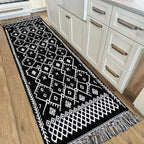 IOHOUZE Kitchen Hallway Runner Rug -2'x6' Boho Black White Entryway Runner Rugs by iOhouze