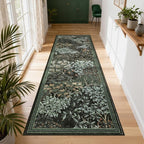 GarveeHome Forest Runner Rug 2.5x8, Botanical Low Pile Non Slip Stain - Image 2