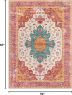 Moynesa Ultra-Thin Washable Vintage Area Rug - Image 2
