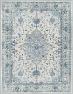 RELEANY Area Rugs Runner 3'x20' Washable Non-Slip, Floral Vintage Distress - Image 9