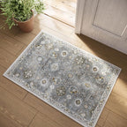 Machine Washable Small Rugs for Entryway: Door Mat Indoor Entrance 2x3 Boho by palohom