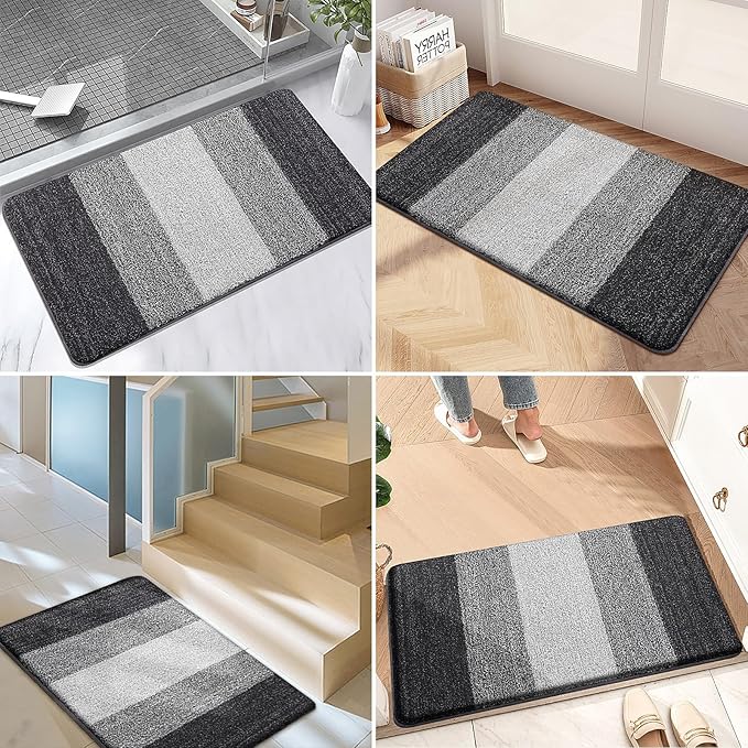 Kitinjoy Indoor Outdoor Door Mat, 59x36 Non-Slip Absorbent Dirt Trapper - Image 6