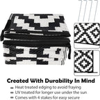 SAND MINE Waterproof Outdoor Rug 6x9 ft, Reversible Mats, Modern Area Rug - Image 4