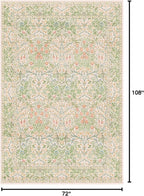 Beige Green 6x9 Washable Area Rugs - Image 2
