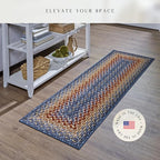 Maples Rugs Marion Bohemian Braided-Style Print Runner Rug – Made in USA – - Image 3