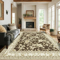 Large Neutral Brown Area Rug 10x12 by BILEEHOME