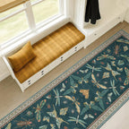 Hazo Haus Washable Runner Rug for Hallway 2'6"x12', Foldable Insect Print Décor by HazoHaus