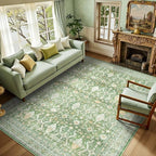 Lofus 5x7 Area Rug for Living Room, Light Green Washable Area Rugs by Lofus