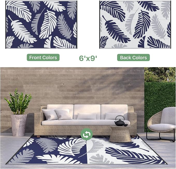 GENIMO Waterproof Outdoor Rug 6' x 9' - Image 7