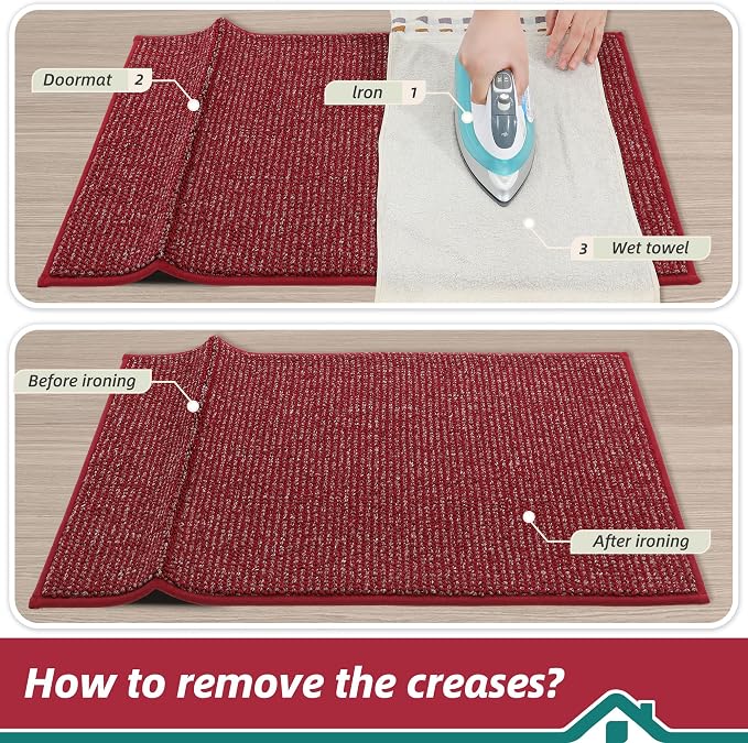 BEQHAUSE Dirt Trapper Door Mat 20" x 48", Non-Slip Washable Doormats Entrance - Image 9