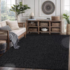 CAMILSON Easy Jute Rug 9x12, Indoor Outdoor Dark Gray Black Farmhouse Area Rugs - Image 6
