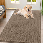 Smiry Dog Door Mat for Muddy Paws 47x32, Absorbent Dirt Trapper, Non-Slip by Smiry