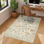 DUKINO 3x4 Washable Entryway Rug, Vintage Animal Ultra Soft Kitchen Area Rug - Image 3