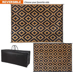 SAND MINE Reversible Mats, Plastic Straw Rug, Modern Area Rug, Large Floor Mat - Image 3