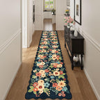 DUKINO 2x12 Runner Rug for Hallway, Soft Floral Washable Kitchen Runner Rug - Image 5