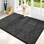 PURRUGS Dirt Trapping Door Mat 31.5" x 47", Non-Slip Machine Washable Entryway by PURRUGS