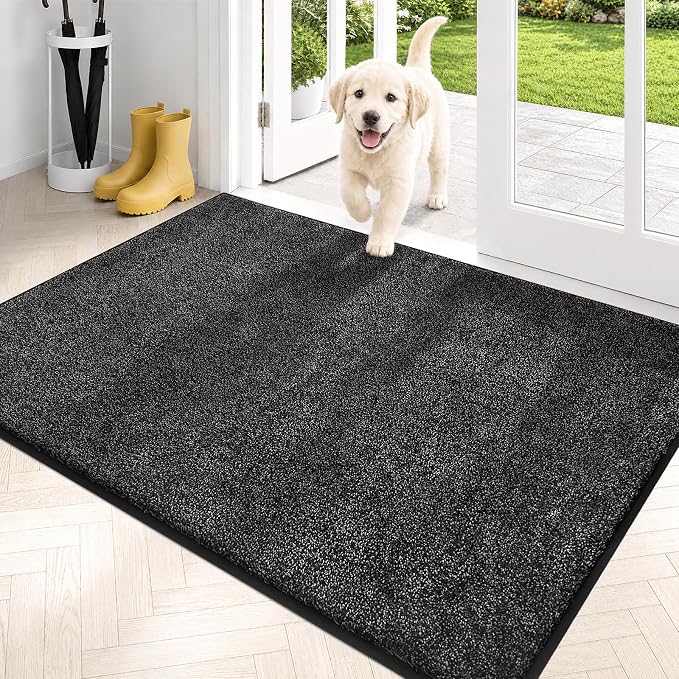 PURRUGS Dirt Trapping Door Mat 31.5" x 47", Non-Slip Machine Washable Entryway by PURRUGS
