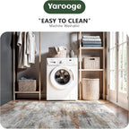 5x7 Area Rugs, Abstract Morden Soft Washable Rug, Non-Slip Low Pile Rugs - Image 5
