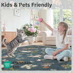 Soalmost 2x3 Cat Rugs for Entryway, Machine Washable Door Mat Animal Floral - Image 8